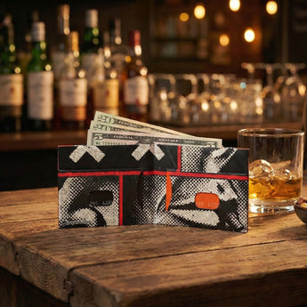 Slim Wallet Rubble - Open Wallet Inside Design with cards and cash