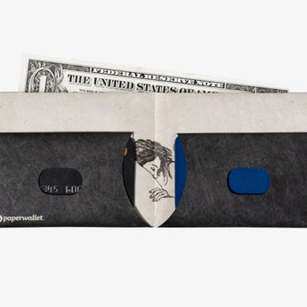Slim Wallet Waves - Open Wallet Outside Design
