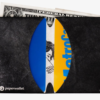Micro Wallet Waves - Open Wallet Inside Design with cards and cash