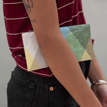 Clutch Wallet Triangle Moire