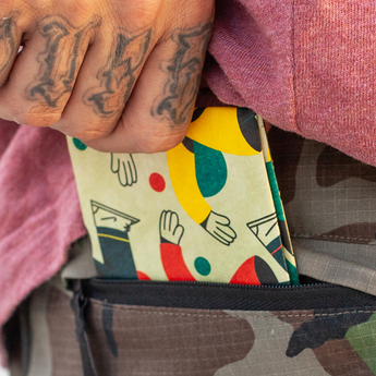 Slim Wallet Skate - Open Wallet Inside Design with cards and cash