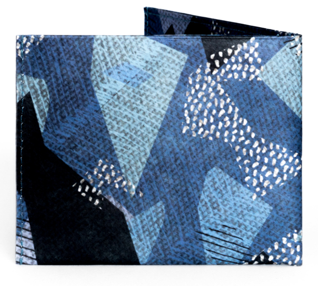 'Blue Camo' Flat Wallet | RFID Protection