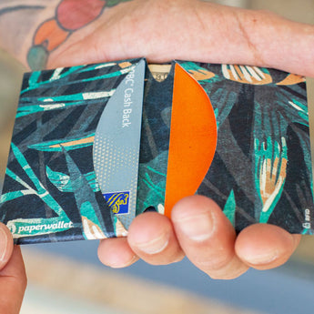 Micro Wallet Botanic - Open Wallet Inside Design with cards and cash