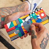 Slim Wallet Perspective - Open Wallet Inside Design with cards and cash