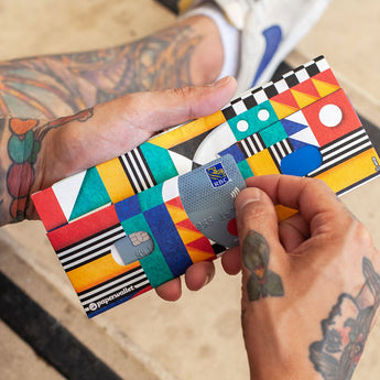 Slim Wallet Perspective - Open Wallet Inside Design with cards and cash