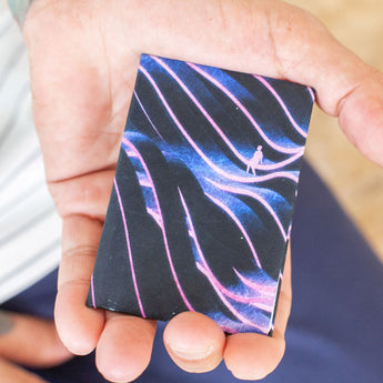 Micro Wallet Fabric of Space - Open Wallet Inside Design with cards and cash