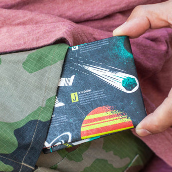 Slim Wallet Space Alphabet - Lifestyle image