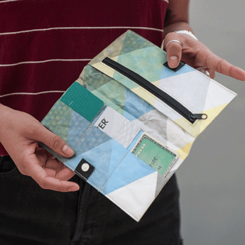 Clutch Wallet Triangle Moire