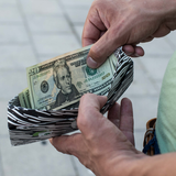 Slim Wallet The Hole - Open Wallet Inside Design with cards and cash