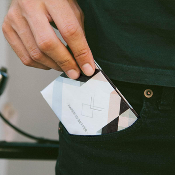 Slim Wallet The Architect - Open Wallet Inside Design with cards and cash