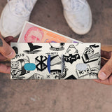 Slim Wallet Hentai - Open Wallet Inside Design with cards and cash