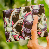 Micro Wallet Shark Feed - Open Wallet Inside Design with cards and cash