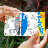 Micro Wallet Lucky Cat - Open Wallet Inside Design with cards and cash