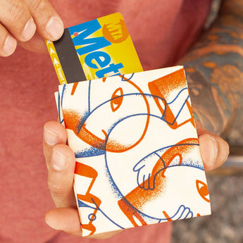 Slim Wallet Slice of Life - Open Wallet Inside Design with cards and cash