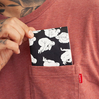Slim Wallet Black Mat - Open Wallet Inside Design with cards and cash
